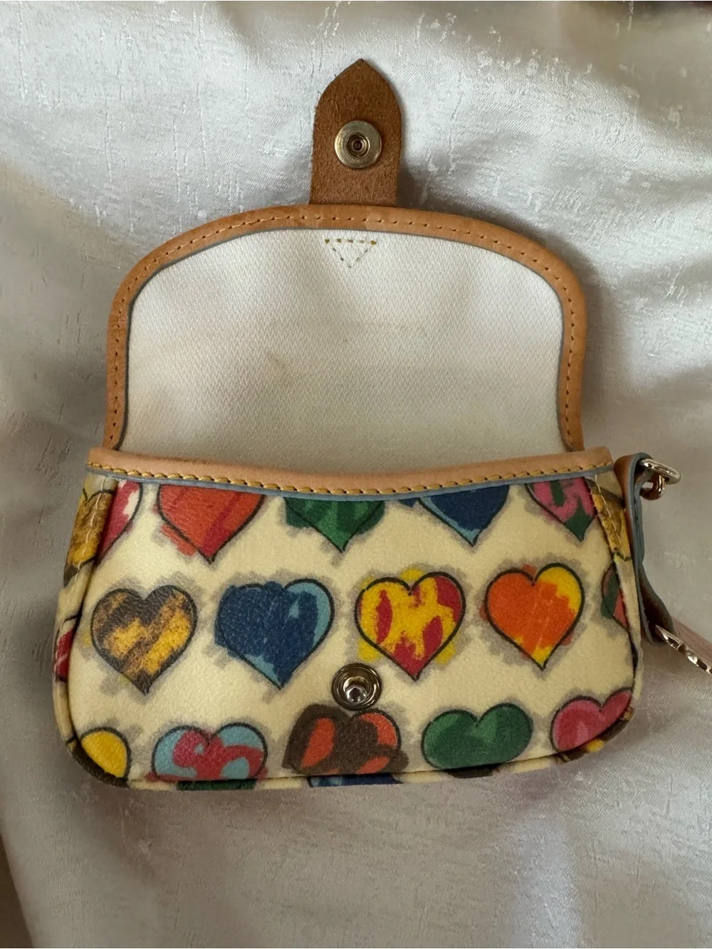 Dooney & Bourke Multicolor Scribble Heart Satchel